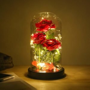 LED Rose Bottle Lamp